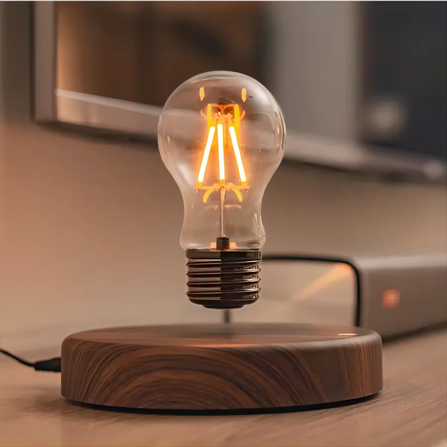 Lampe à lévitation magnétique créative en verre flottant