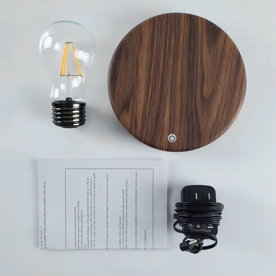 Lampe à lévitation magnétique créative en verre flottant
